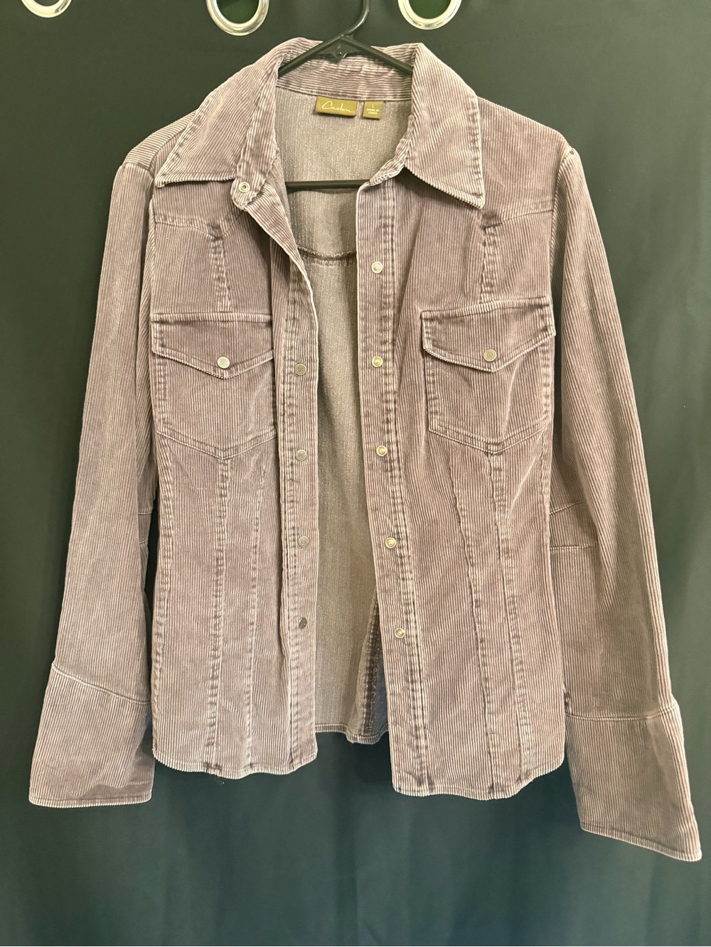 Caslon Dusty Lavender Corduroy Jacket Size L Like New